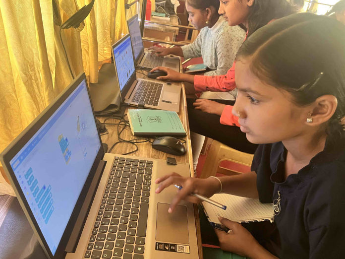 Children learning technology